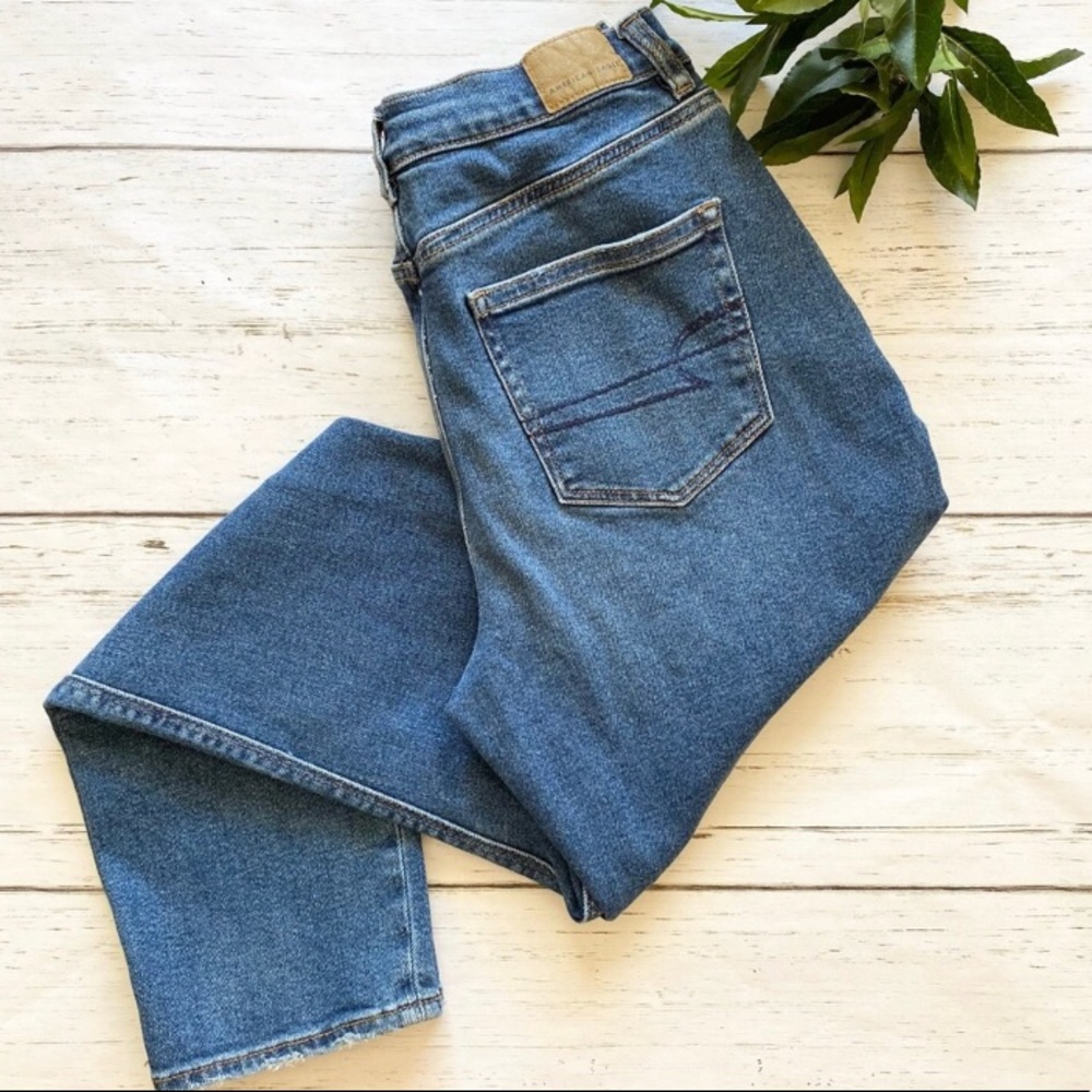 American Eagle Stretch Mom Jeans 5 Buttons 4 Long